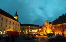 twilight in Sibiu