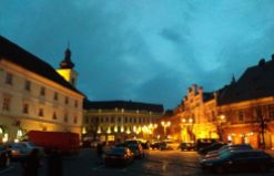 twilight in Sibiu
